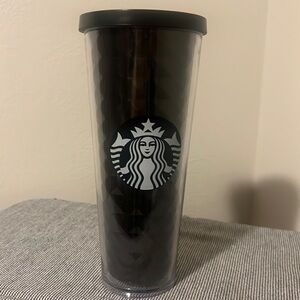 Starbucks black tumbler with logo
